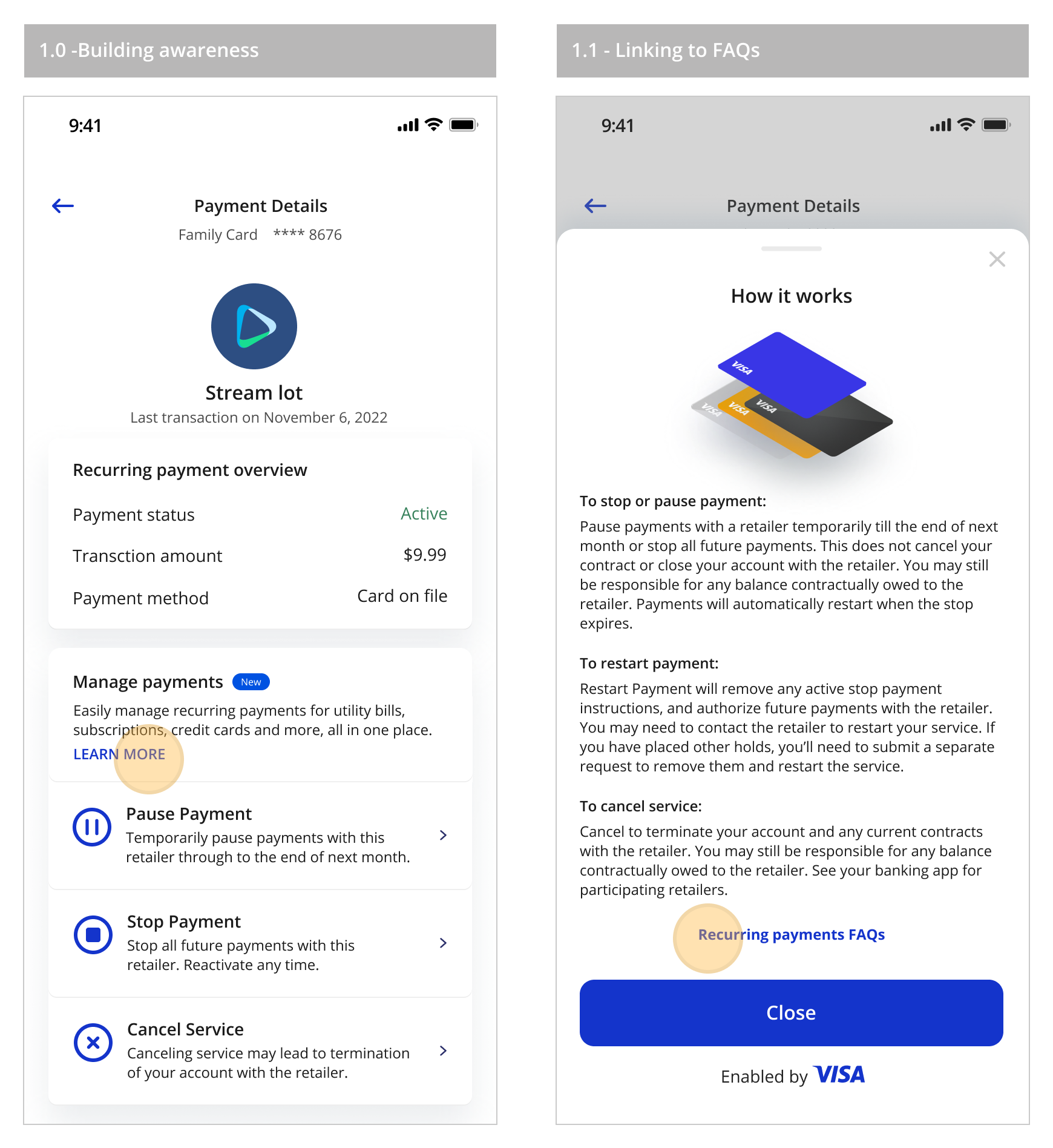 Introducing VSPS to cardholders